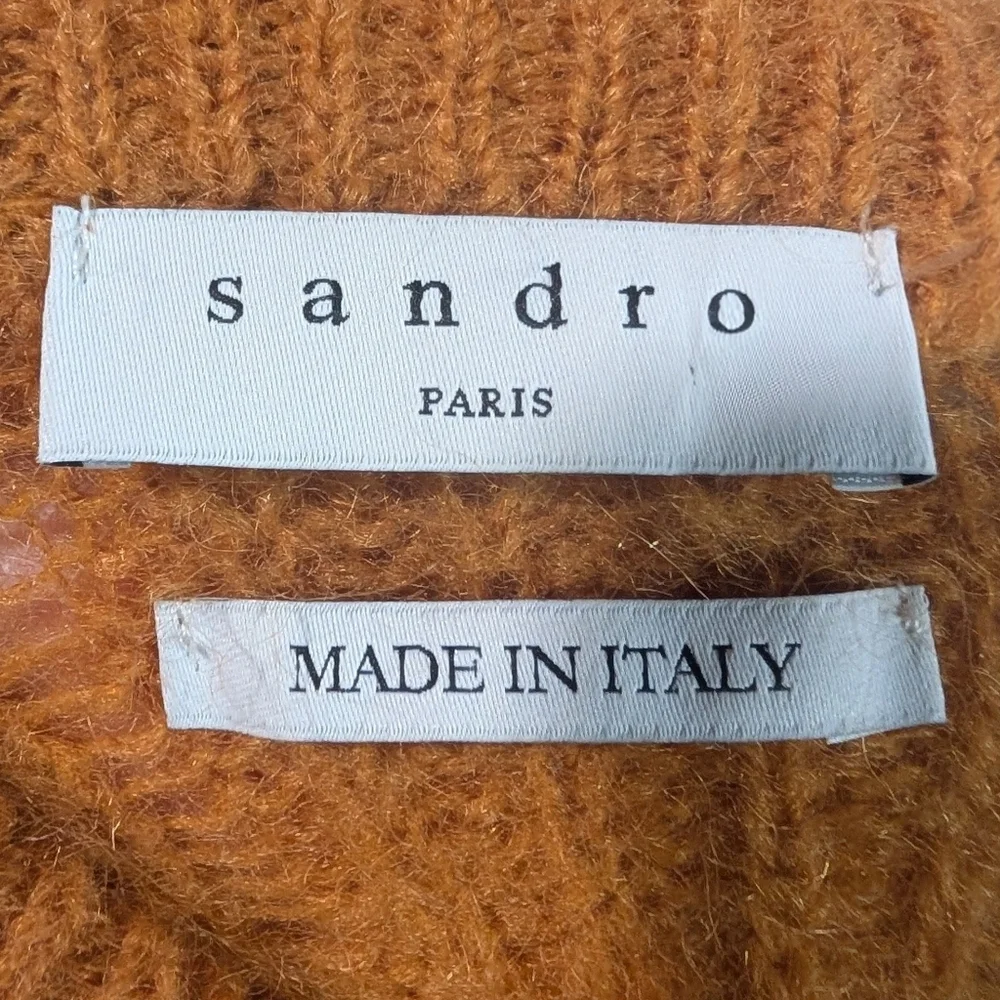 SANDRO | Cable Knit Mohair Sweater - Picture 8 of 16